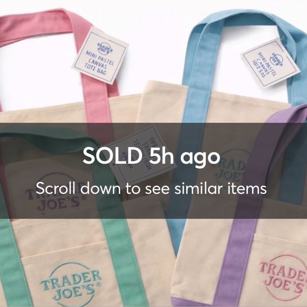 ❗️SOLD❗️NWT four Trader Joe’S mini pastel totes.
